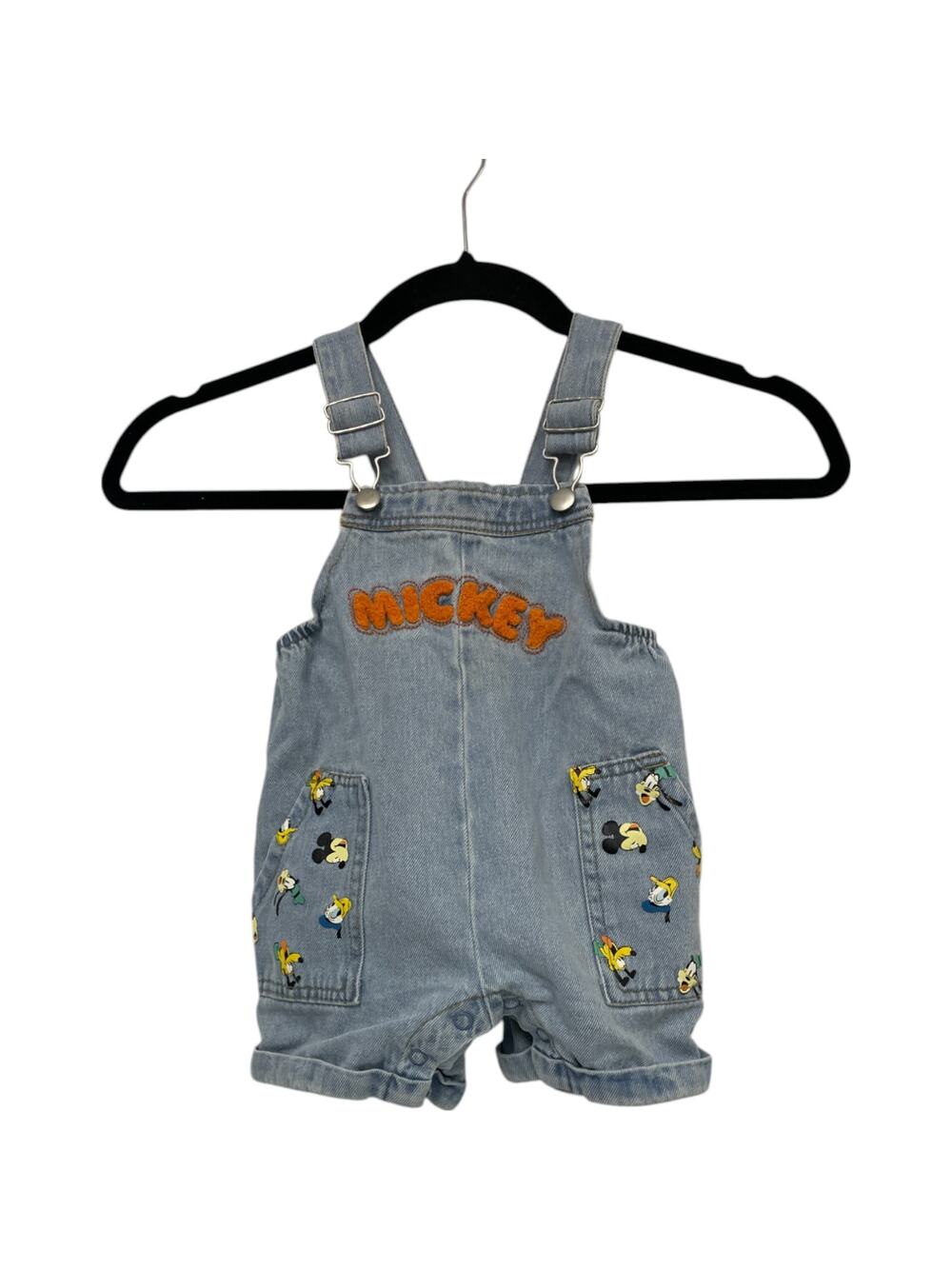 Disney Overall Toddler Baby Size 18M Blue Denim Mickey Mouse Disneyland